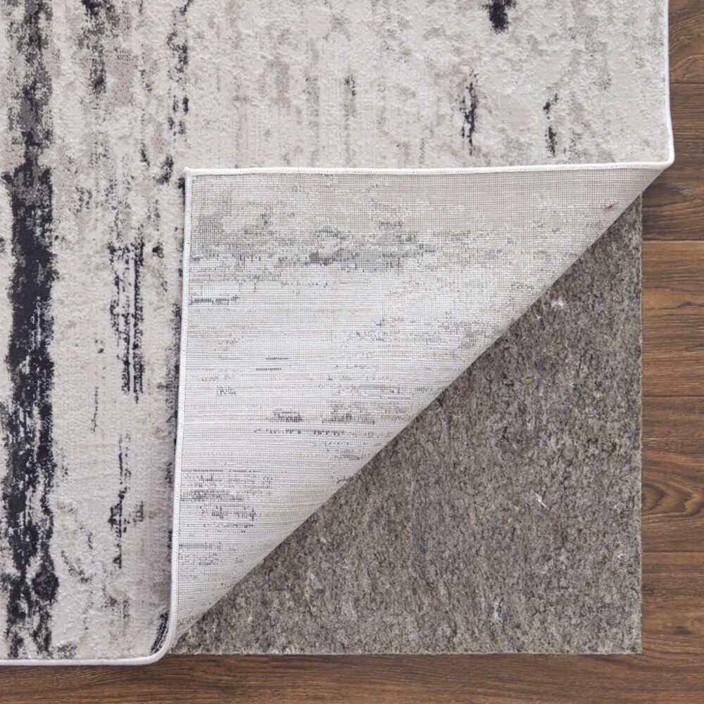 Feizy Prasad Ivory and Charcoal 10' x 13'2" Area Rug, , large