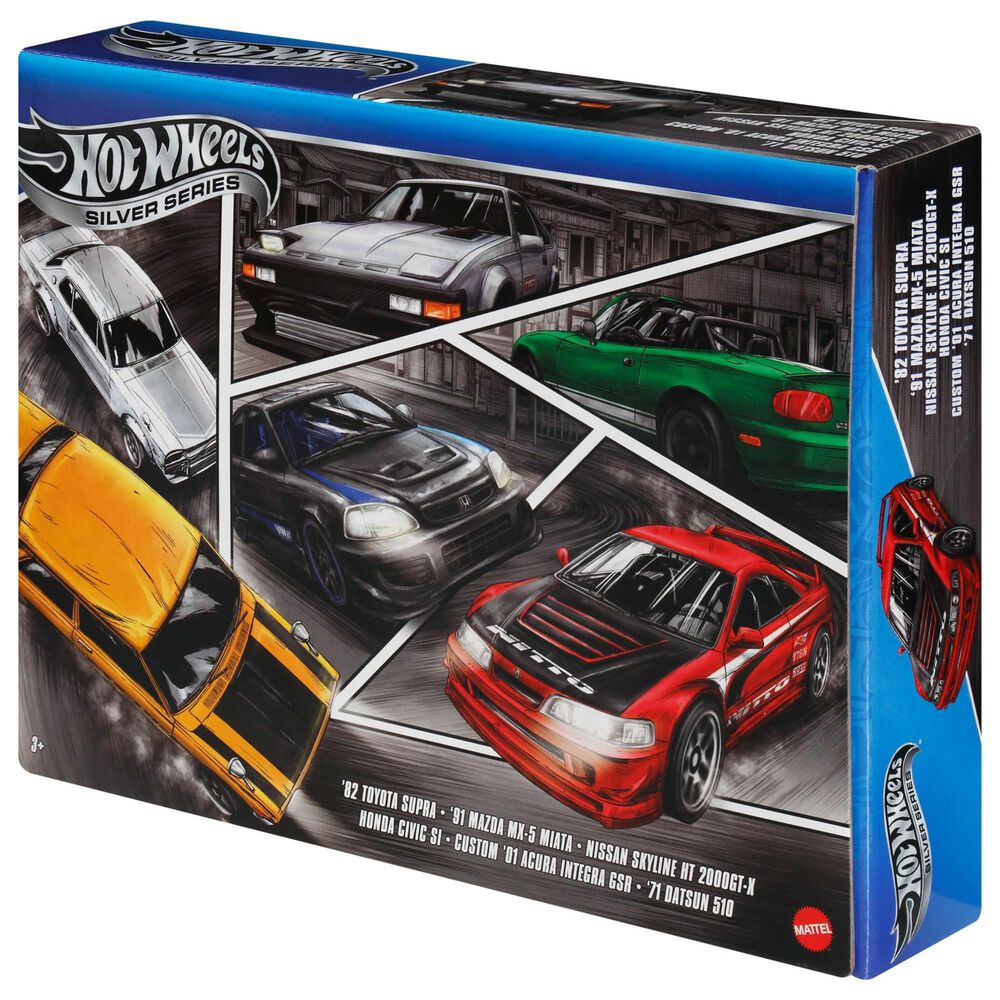 Hot Wheels Toy Cars 1:64 Scale Japanese Multipack Vehicles in Multicolor &#40;Set of 6&#41;, , large