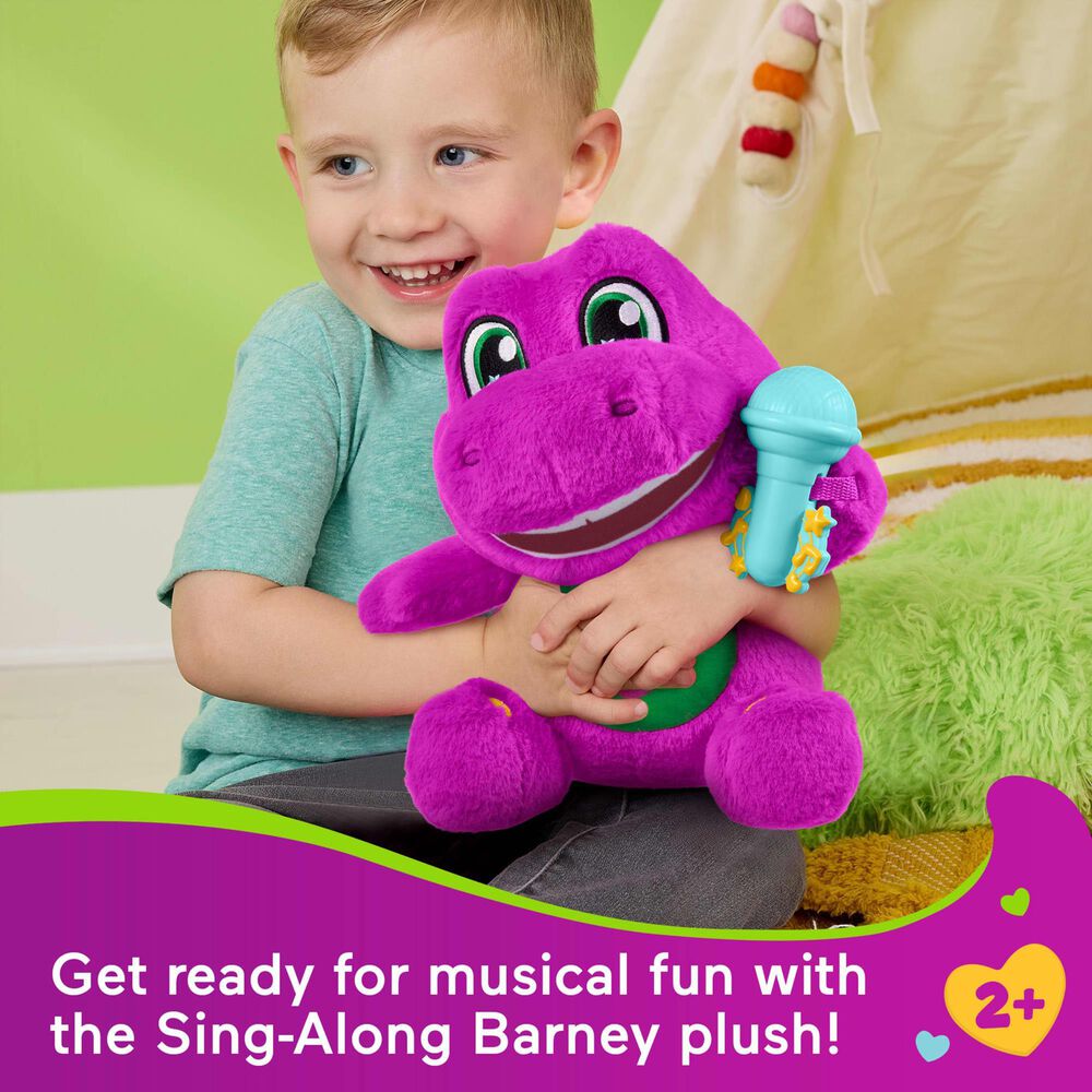 Fisher Price Barney&#39;s World Sing Along Barney Plush in Multicolor, , large