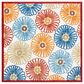 Safavieh Cabana CBN801A 4" Square Creme and Red Indoor/Outdoor Area Performance Rug, , large