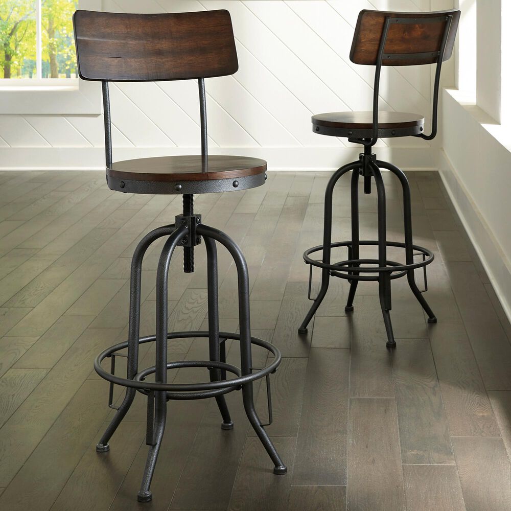 Signature Design by Ashley Odium Tall Swivel Barstool in Birch (Set of 2), , large