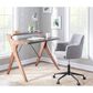 Lumisource Archer Desk in Grey/Walnut, , large