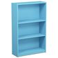 HOMLUX 3-Tier Display Bookshelf with Adjustable Shelves in Light Blue, , large