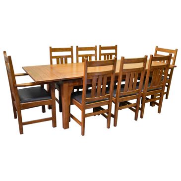 Crafters & Weavers 9-Piece Dining Set in Light Oak, , large