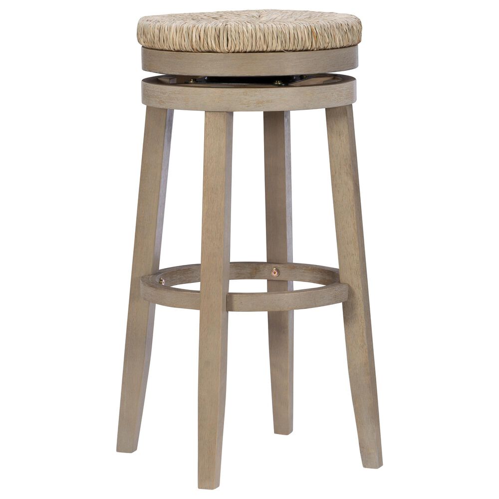 Linon Home Decor Morgan Swivel Bar Stool in Natural, , large