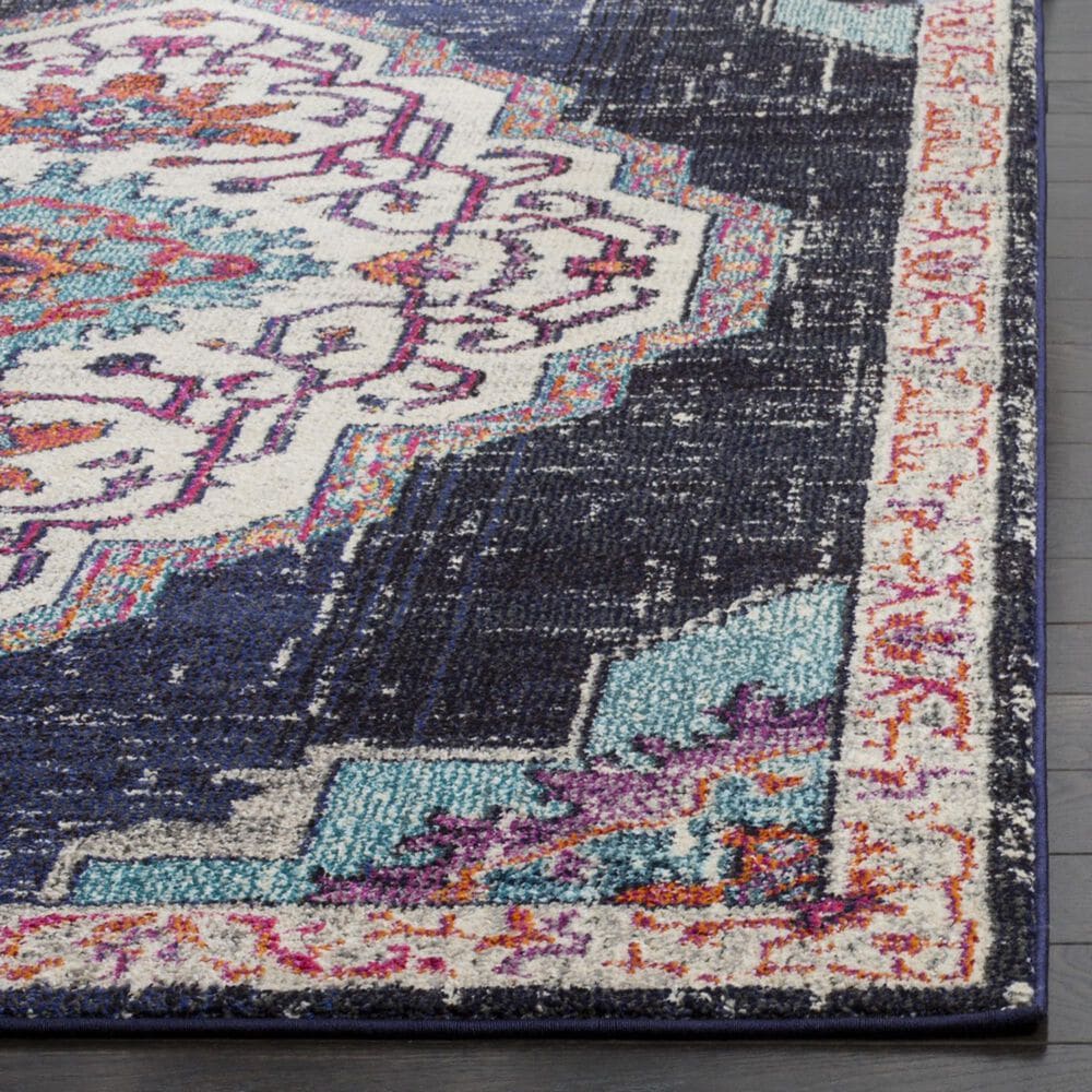 Safavieh Monaco MNC254Z 2&#39;2&quot; x 8&#39; Black and Blue Runner, , large