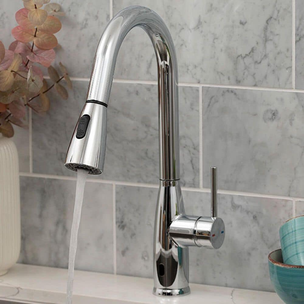 MS International Touch-Less Infrared Sensor Kitchen Faucet in Chrome, , large