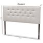 Baxton Studio Windsor Full Upholstered Headboard in Greyish Beige, , large