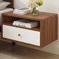 Modway Transmit 1 Drawer and Shelf Wall Mount Nightstand in Walnut White, , large