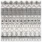 Safavieh Tulum  5" Square Ivory and Black Area Rug, , large