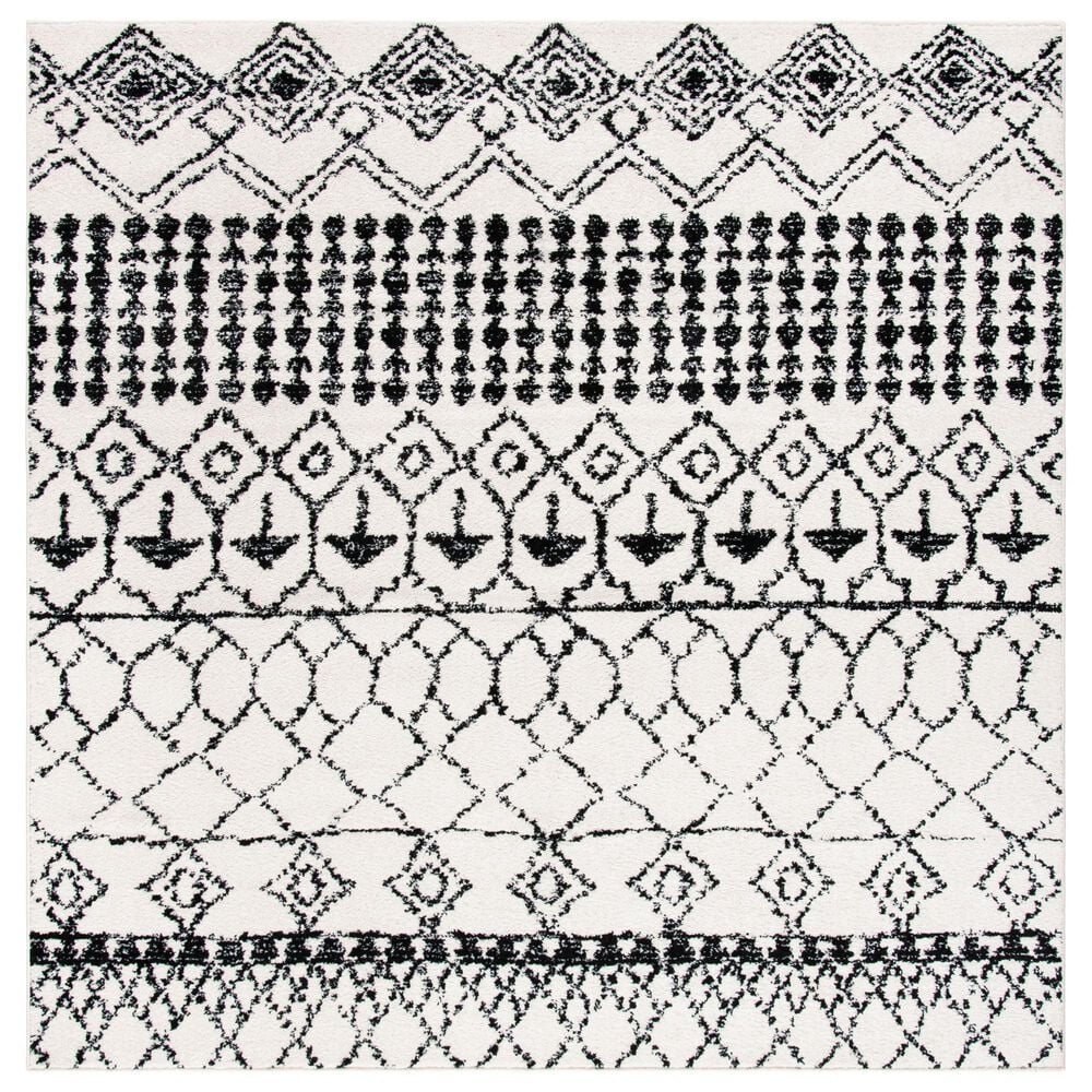 Safavieh Tulum 5" Square Ivory and Black Area Rug, , large