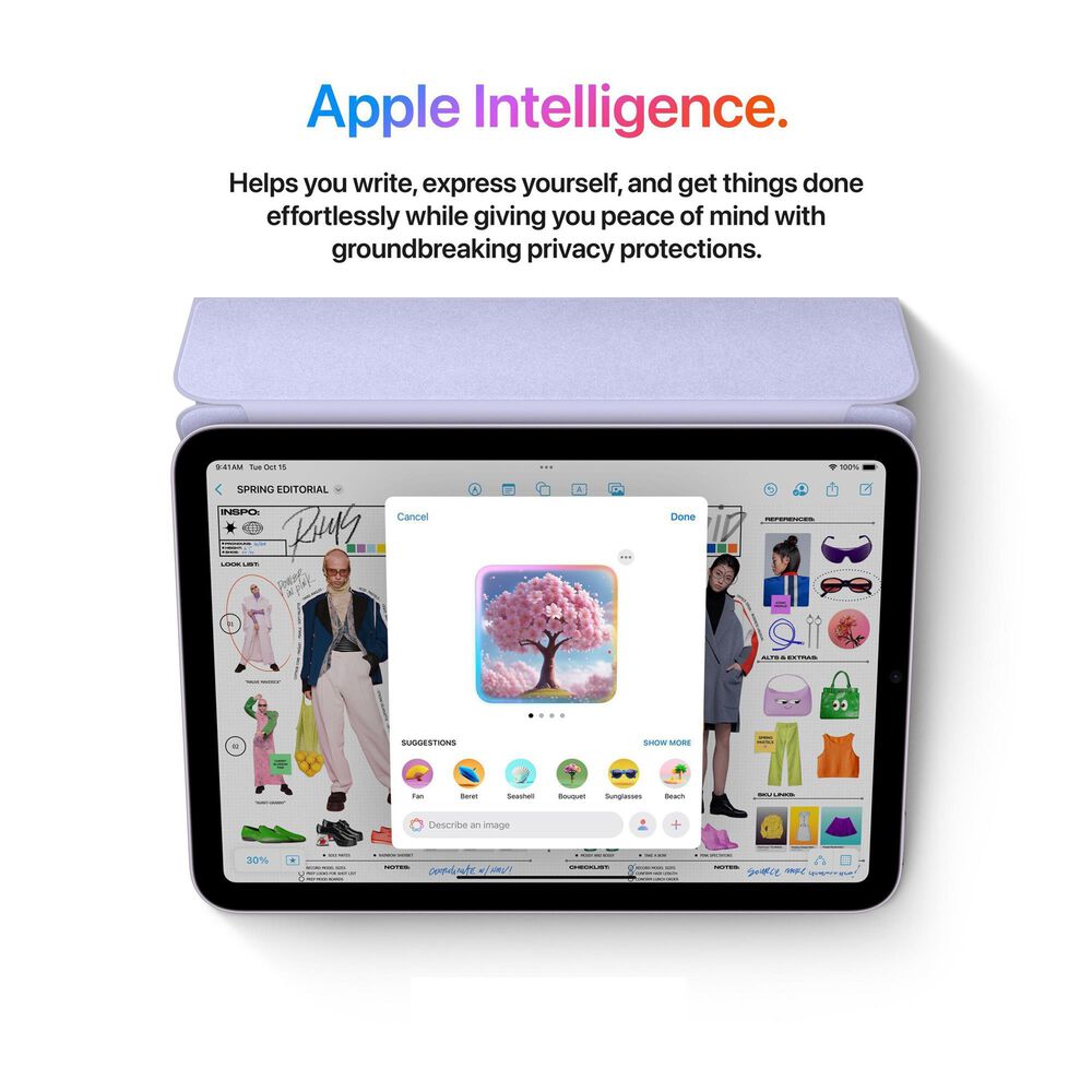 Apple iPad Mini Wi-Fi 128GB - Starlight with 2-Year AppleCare+, , large