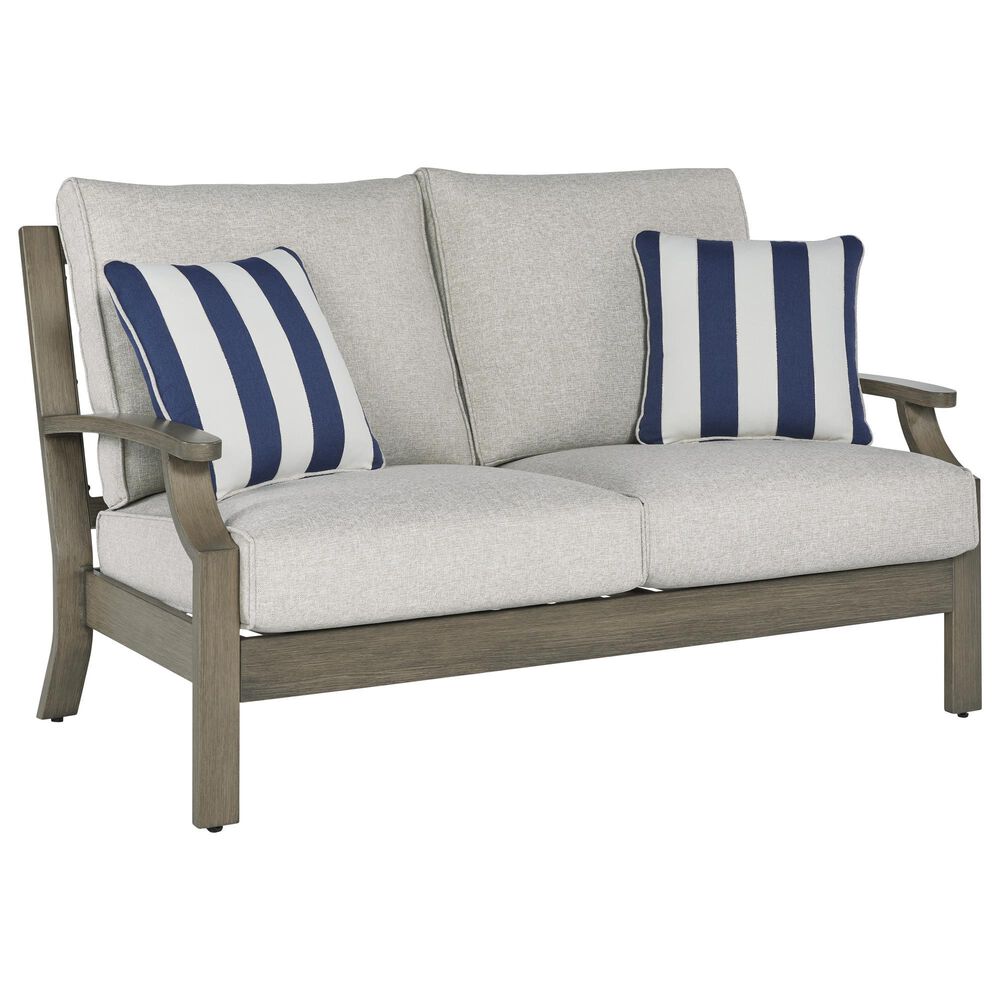 Ashley Rainier 4-Piece Patio Conversation Set in Beige, , large