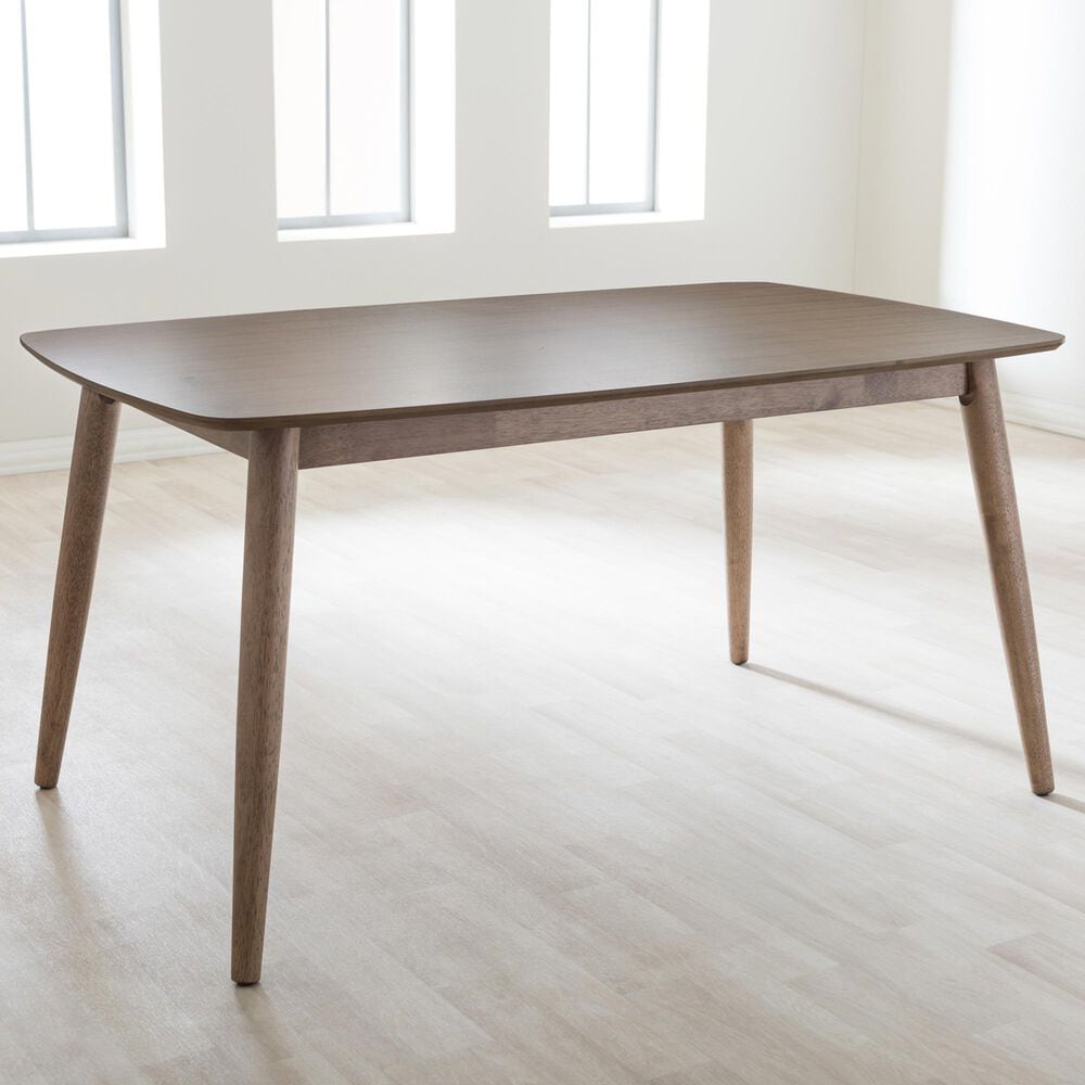 Baxton Studio Edna Dining Table in Light Brown - Table Only, , large