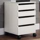 Valor Living Holly 4-Drawer Mobile Storage Cart in White Oak, , large