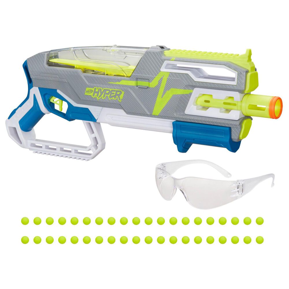 Nerf Hyper Siege 50 Pump-Action Blaster and 40 Hyper Rounds, , large