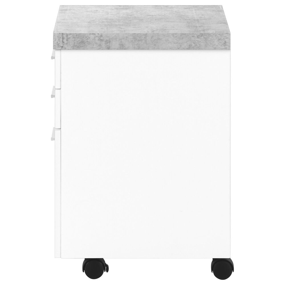 Monarch Specialties 3-Drawer Filling Cabinet in White, Grey and Black, , large