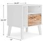 Ashley Piperton Nightstand in White and Brown, , large
