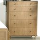 Pacific Landing Arini 5-Drawer Chest in Sand Wash and Aged Brass, , large