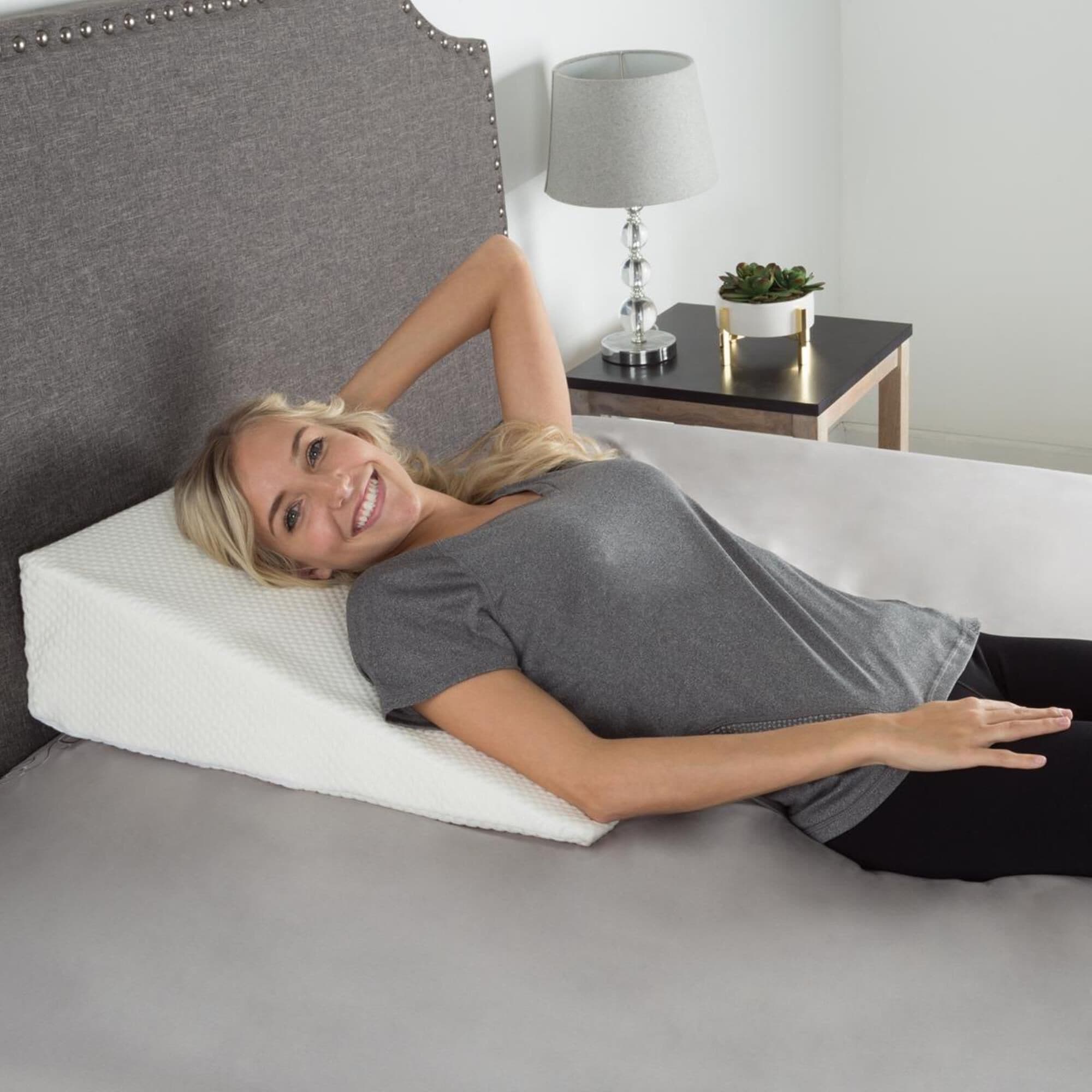 Timberlake Lavish Home Wedge Memory Foam Pillow in Ivory NFM