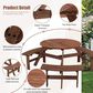 Hearth and Haven 4-Piece Patio Picnic Table with Benches in Brown, , large