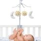 Lambs and Ivy Little Star Musical Baby Crib Mobile Soother Toy in Gray, Soft White and Creamy Yellow, , large