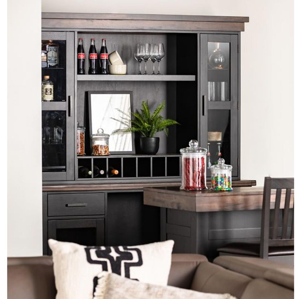 Radius Ashford Complete Back Bar and Hutch in Black, , large