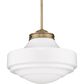 Golden Lighting Ingalls 1-Light Pendant Light in Modern Brass, , large