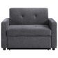 Steve Silver Convertible Sleeper Chair in Gray, , large