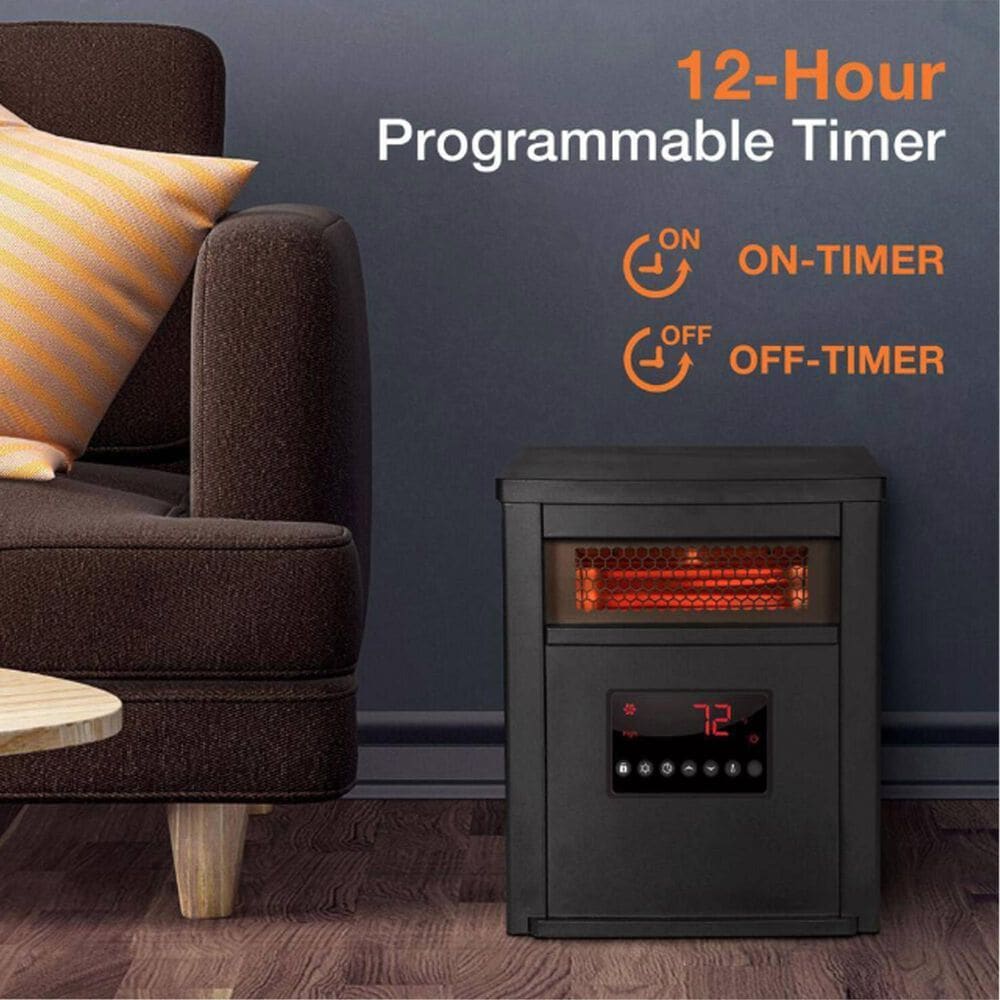 LifeSmart Infrared Electric Heater in Black, , large