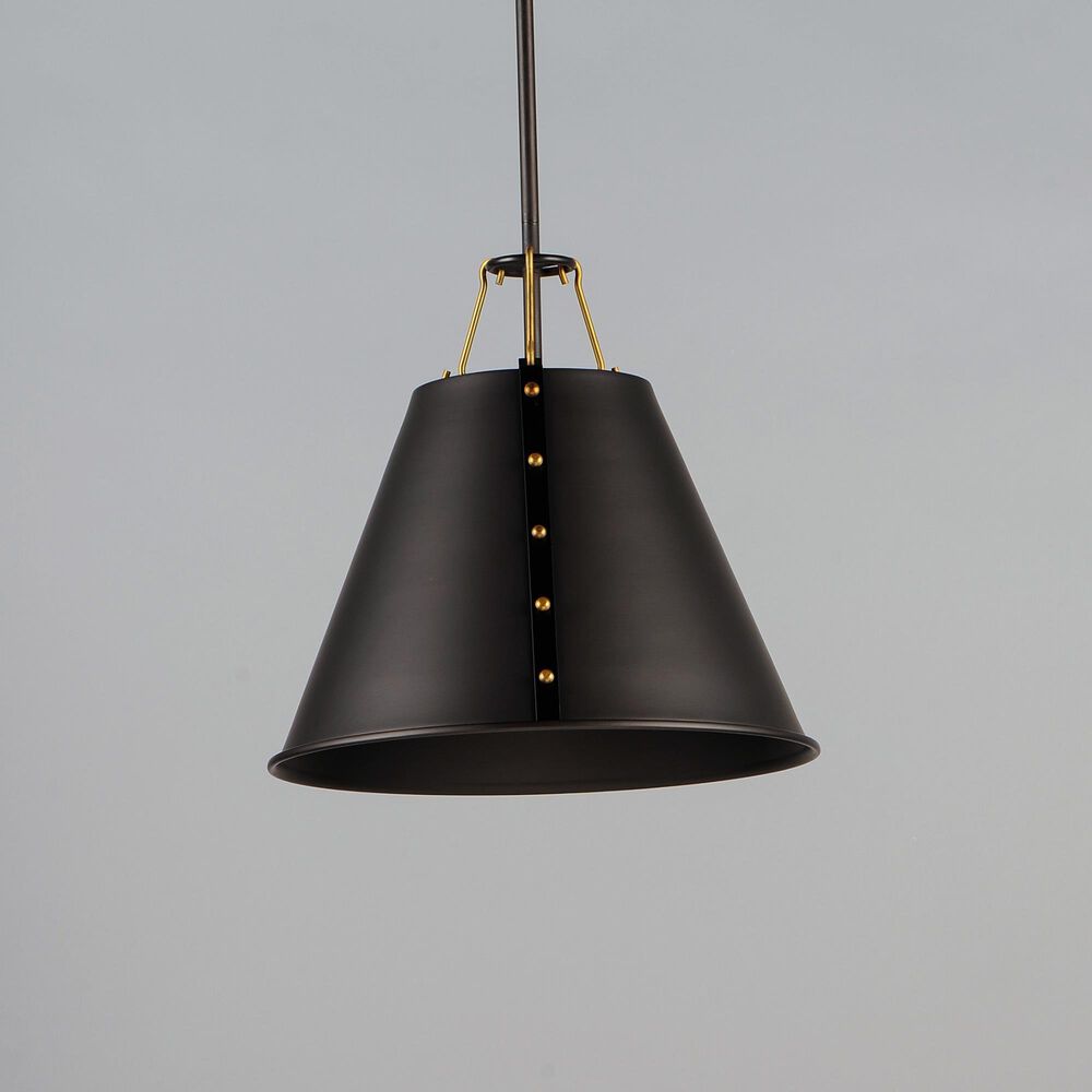 Maxim Lighting Trestle 1-Light Pendant in Oil Rubbed Bronze and Antique Brass, , large