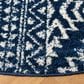 Safavieh Tulum Bohemian 6"7" Round Navy and Ivory Area Rug, , large
