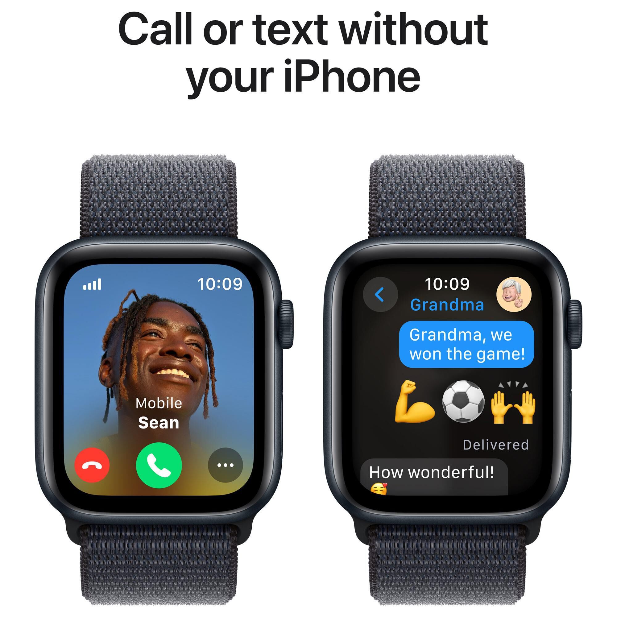 Apple Watch SE GPS Cellular 44mm Midnight Aluminum Case with Ink Sport Loop Shop NFM