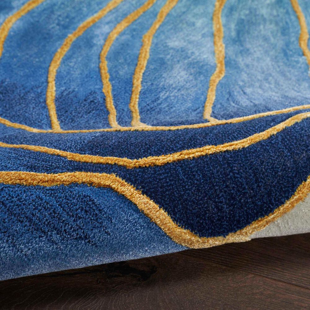 Nourison Prismatic 7&#39;9&quot; x 9&#39;9&quot; Blue Gold Area Rug, , large