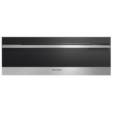 Fisher and Paykel 30" Warming Drawer in Black and Stainless Steel, , large