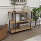 Uma Enterprises Console Table in Beige and Black, , large
