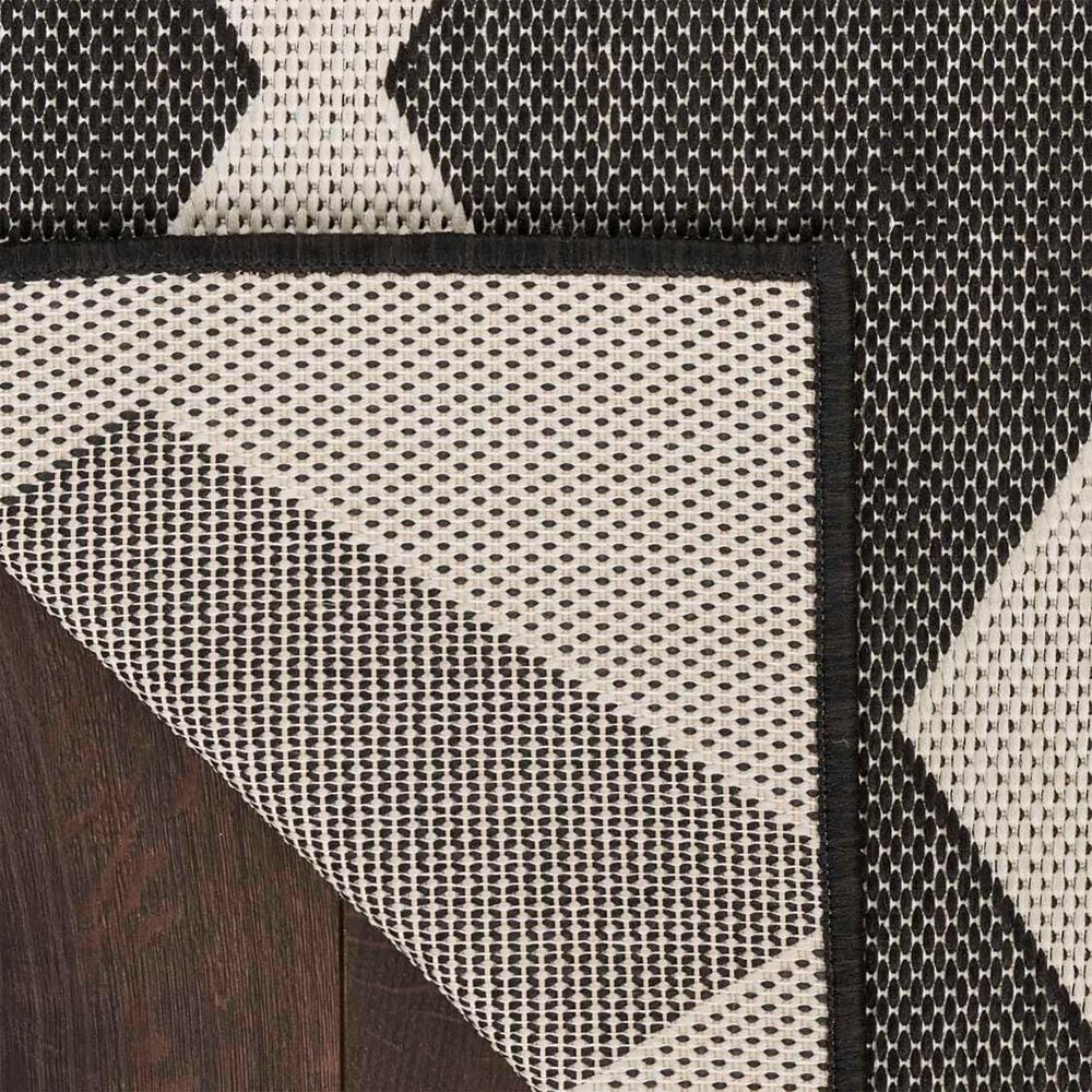 Nourison Positano Geometric Black 8&#39; x 10&#39; Indoor/Outdoor Area Rug, , large