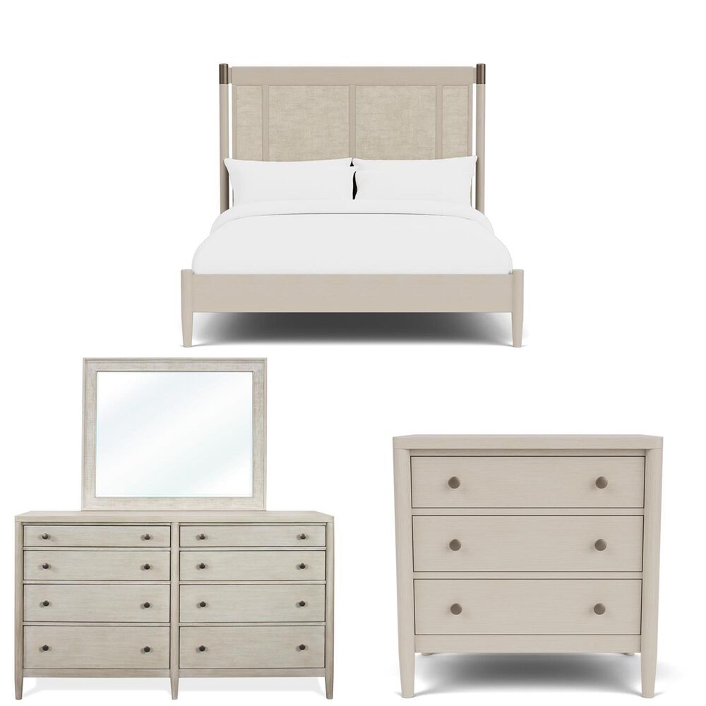 Riverside Furniture Laguna 4 Piece King Bedroom Set in Drift with USB Ports, , large