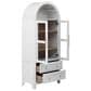 HOMLUX 71" Arched Kitchen Pantry Cabinet in White, , large