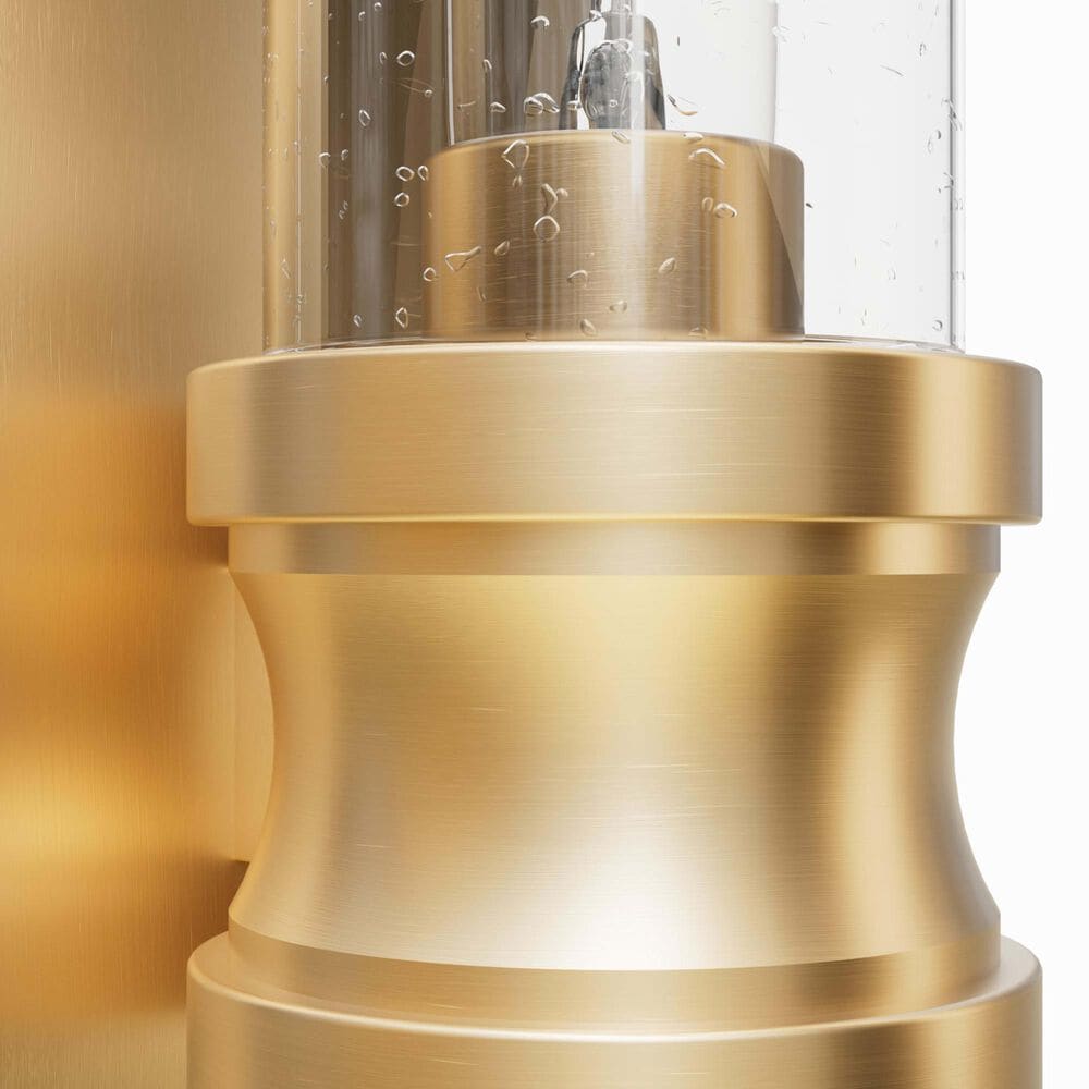 Hunter Lenlock 1-Light Wall Sconce with Seeded Shade in Alturas Gold, , large