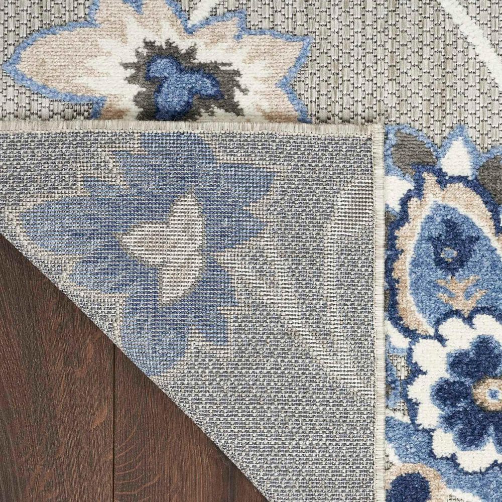Nourison Aloha ALH31 3&#39;6&quot; x 5&#39;6&quot; Blue and Grey Indoor/Outdoor Area Rug, , large