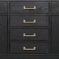 Lexora Home Laurel 80" Double Bathroom Vanity in Black Oak with White Quartz Top and Rectangular Sinks, , large