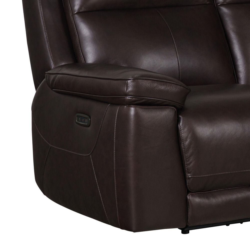 Simon Li Power Reclining Sofa with power Headrest in Triomphe Cordovan, , large