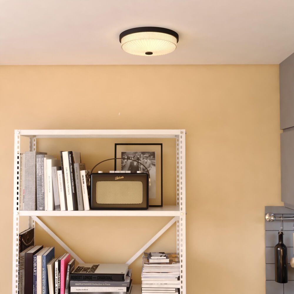 Vaxcel Preston 1-Light Flush Mount in Matte Black, , large