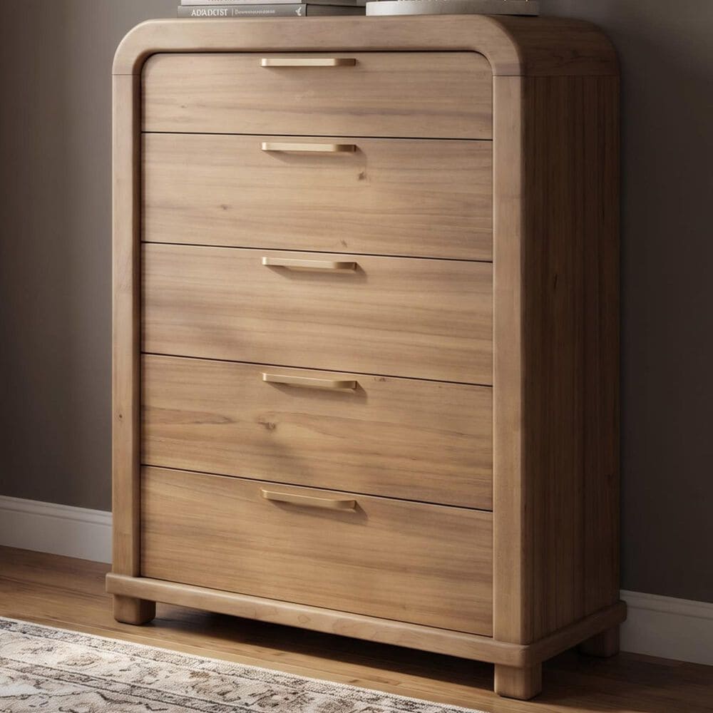 Urban Home 5-Drawer Chest in Brown, , large