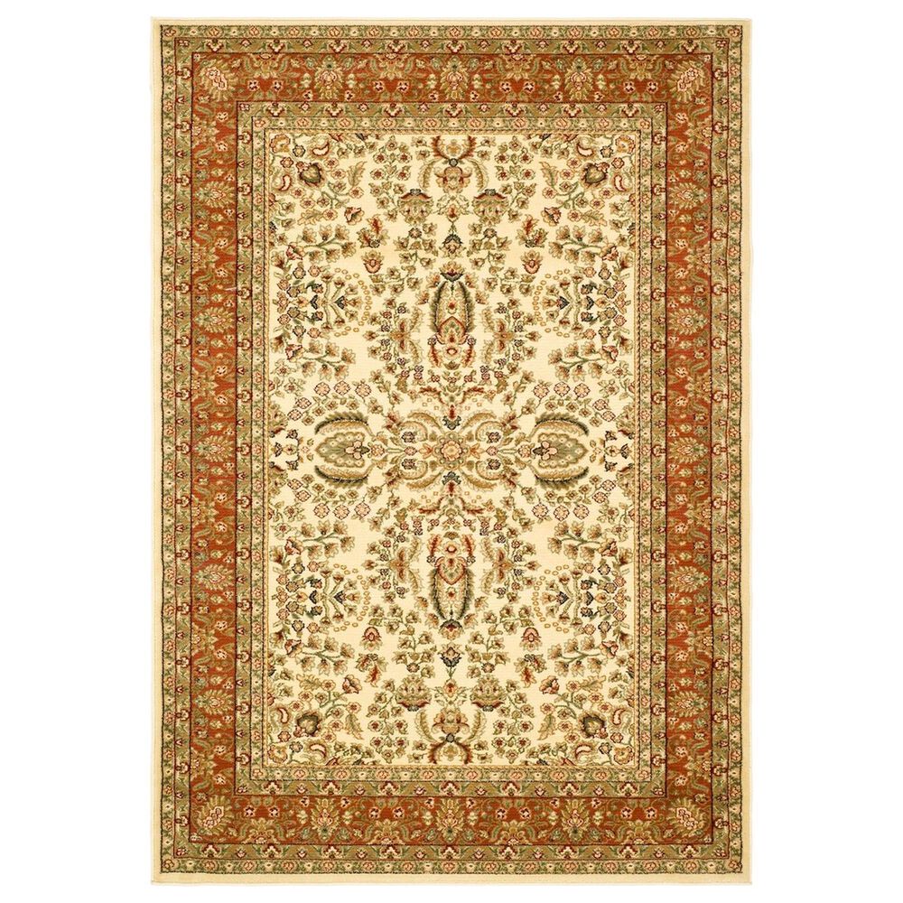 Safavieh Lyndhurst LNH214 6" x 9" Ivory and Rust Area Rug, , large