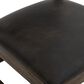 Fallridge Dark Teak Dining Side Chair in Stained Dark with Faux Leather Seat, , large
