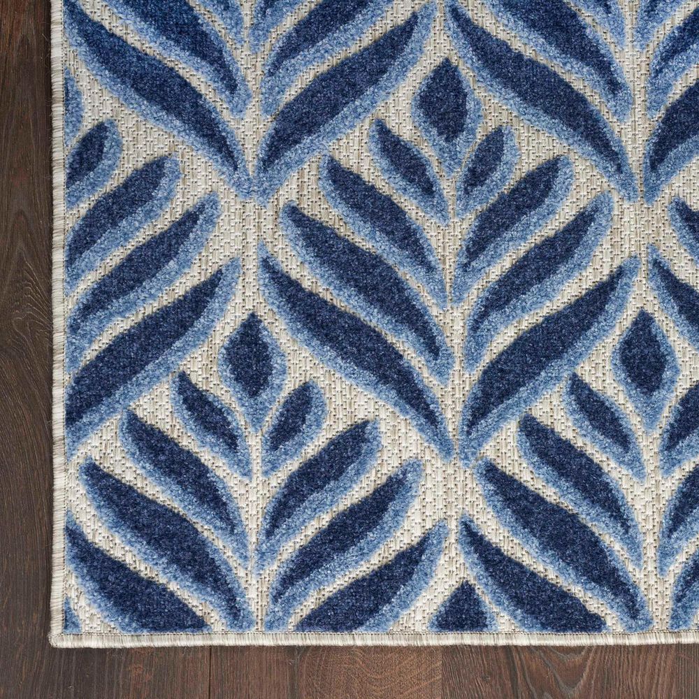 Nourison Aloha Floral 7&#39;10&quot; x 10&#39;6&quot; Blue Indoor/Outdoor Area Rug, , large