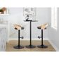 LumiSource Grotto Swivel Barstool with Brown Faux Leather Upholstery in Black and Natural (Set of 2), , large