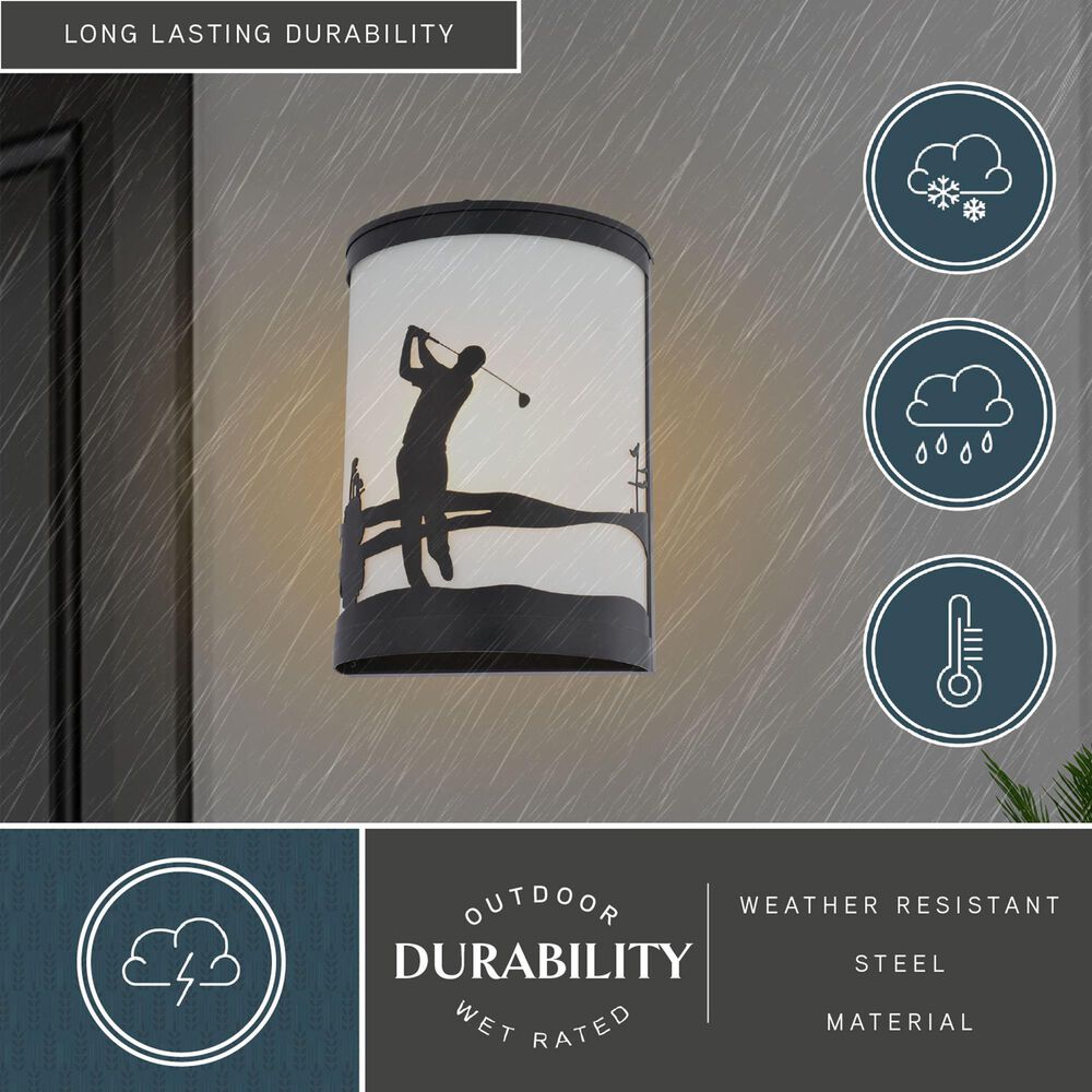Vaxcel Links 1-Light Wall Sconce in Black, , large